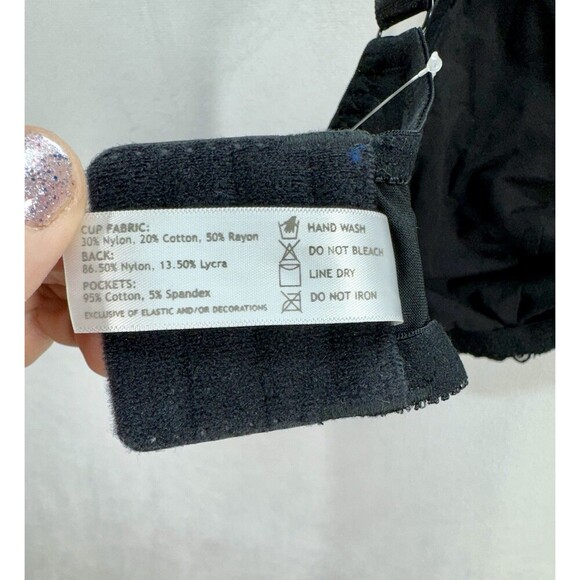 ABC American Breast Care Dream Lace Wire Free Bra 42B Black Mastectomy #504 NEW - Picture 10 of 10